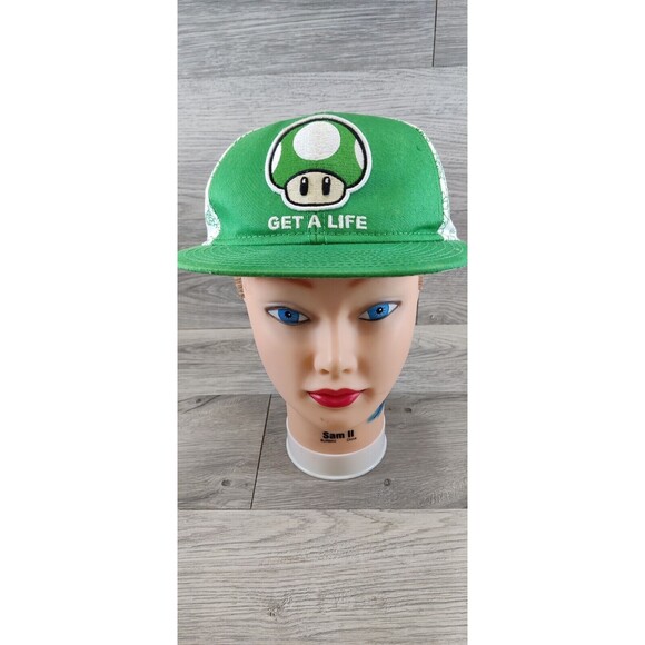 Get A Life Super Mario Bros Nintendo Hat Cap Green Adult Fitted Small/Medium - Picture 7 of 10
